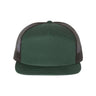 Richardson Seven-Panel Trucker Cap - Richardson 168 Caps Richardson Dark Green/ Black Adjustable