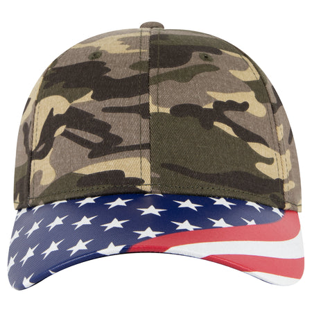 OTTO CAP 6 Panel Low Profile Style Baseball Cap OTTO 80-1327 Otto Cap CP010 - Camo 010 OSFM - Adult