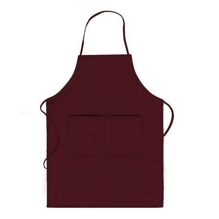 OTTO 2 Pocket Full Length Adjustable Bib Apron OTTO 803-401 Otto Cap 010 - Maroon OSFM - Adult