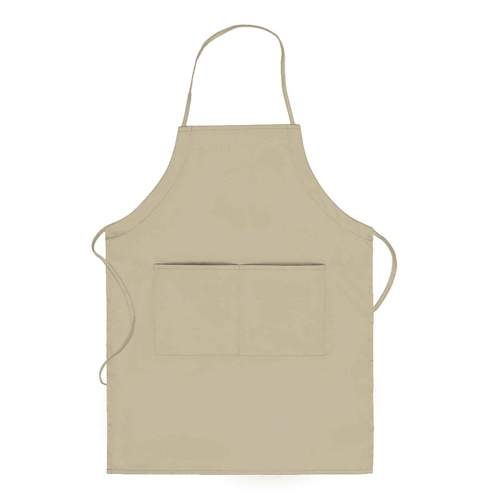 OTTO 2 Pocket Full Length Adjustable Bib Apron OTTO 803-401 Otto Cap 032 - Khaki OSFM - Adult