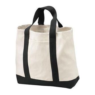 2-Tone Shopping Tote Joe's USA Natural/Black
