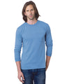Bayside Unisex USA-Made Long Sleeve Pocket T-Shirt - Carolina Blue - Bayside 8100