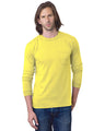 Bayside Unisex USA-Made Long Sleeve Pocket T-Shirt - Yellow - Bayside 8100