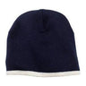 Joe's USA Beanie Cap. Joe's USA Navy/Natural