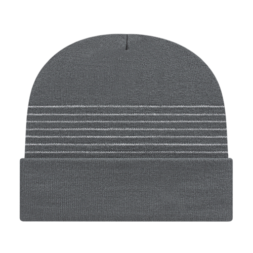 Cap America USA-Made Beanie RKT12 Thin Striped Knit Cap with Cuff