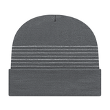 Cap America USA-Made Beanie RKT12 Thin Striped Knit Cap with Cuff
