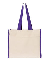 Q-Tees 14L Tote with Contrast-Color Handles - Q-Tees Q1100 Q-Tees
