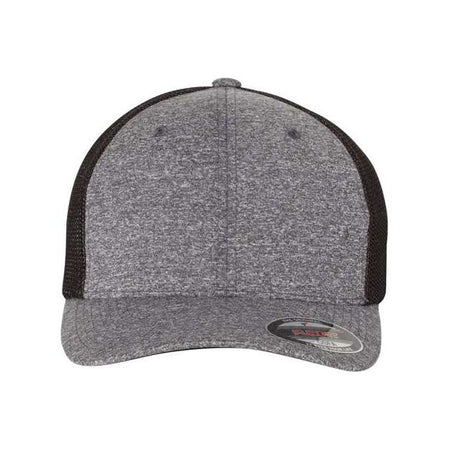 Flexfit Mélange Trucker Cap - Flexfit 6311 Flexfit Dark Heather Grey/ Black One Size