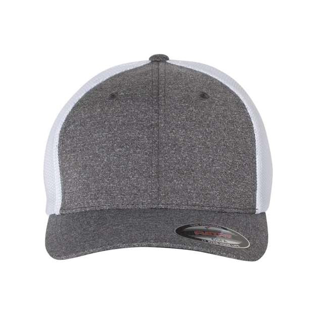 Flexfit Mélange Trucker Cap - Flexfit 6311 Flexfit Dark Heather Grey/ White One Size