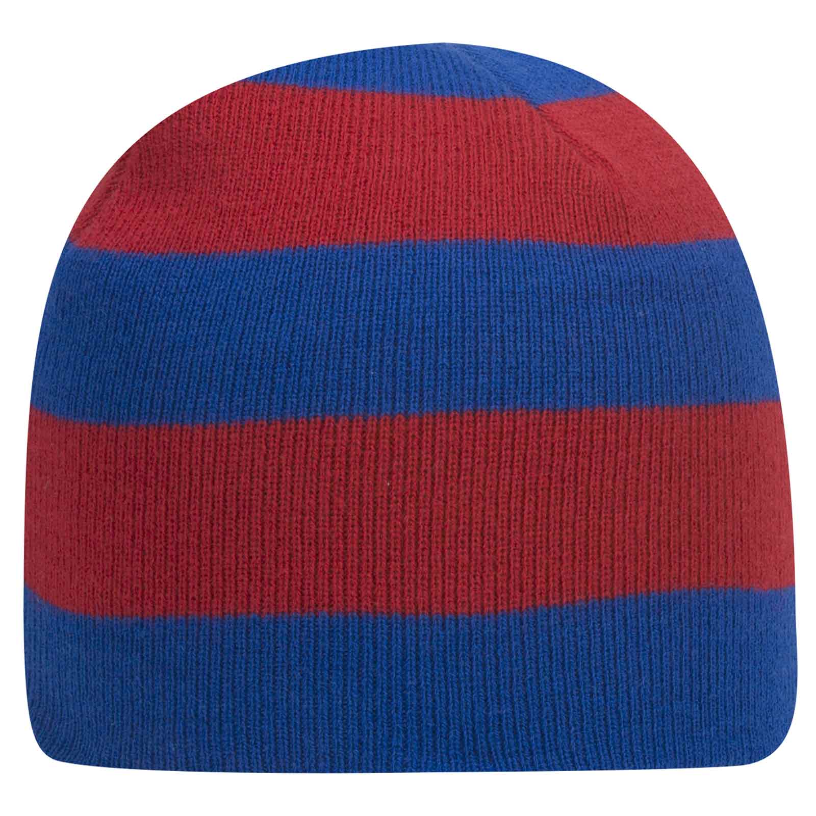 OTTO CAP 8 1/2" Beanie w/ Stripes..-82-1053 Otto Cap 0102 - Royal/Red OSFM - Adult