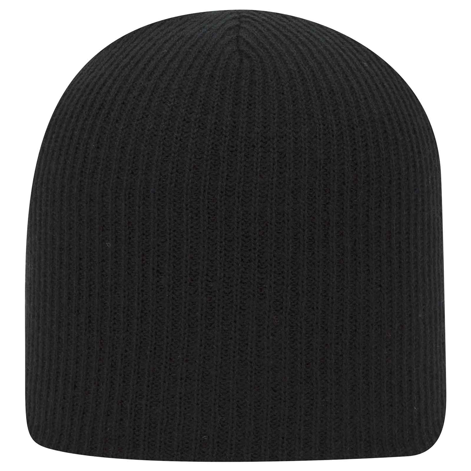 OTTO CAP 9 1/2" Premium Rib Knit Beanie..-82-1173 Otto Cap 003 - Black OSFM - Adult