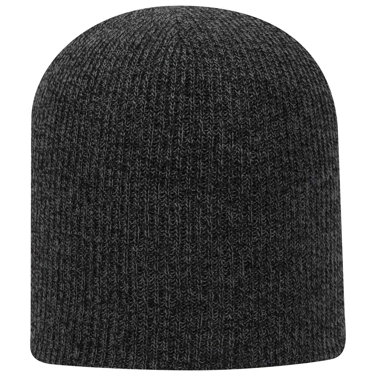 OTTO CAP 9 1/2" Premium Rib Knit Beanie..-82-1173 Otto Cap 0325 - Blk/Ch.Gry OSFM - Adult