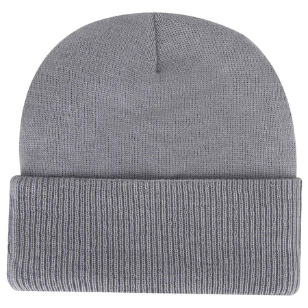 OTTO CAP 12" Classic Knit Beanie w/ Inside Fleece Lining & Rib Knit Cuff OTTO 82-1316 Otto Cap 014 - Gray OSFM - Adult