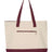 Q-Tees 19L Zippered Tote - Q-Tees Q1300 Q-Tees Natural/ Maroon One Size