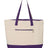 Q-Tees 19L Zippered Tote - Q-Tees Q1300 Q-Tees Natural/ Purple One Size