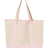 Q-Tees 34.6L Large Canvas Deluxe Tote - Q-Tees Q1500 Q-Tees Natural/ Light Pink One Size