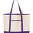 Q-Tees 34.6L Large Canvas Deluxe Tote - Q-Tees Q1500 Q-Tees Natural/ Purple One Size