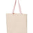 Q-Tees 11L Canvas Tote with Contrast-Color Handles - Q-Tees Q4400 Q-Tees Natural/ Light Pink One Size