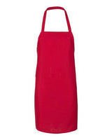 Q-Tees Bib Apron - Q-Tees Q4010 Q-Tees Red One Size