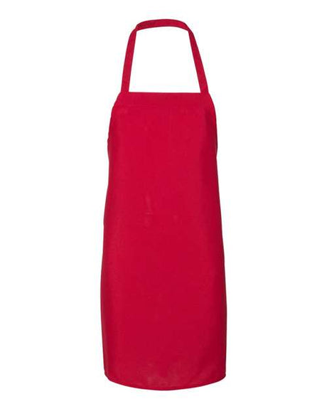 Q-Tees Bib Apron - Q-Tees Q4010 Q-Tees Red One Size