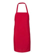 Q-Tees Bib Apron - Q-Tees Q4010 Q-Tees Red One Size