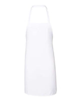 Q-Tees Bib Apron - Q-Tees Q4010 Q-Tees White One Size