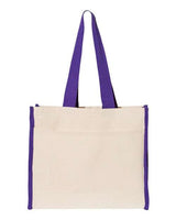 Q-Tees 14L Tote with Contrast-Color Handles - Q-Tees Q1100 Q-Tees
