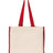 Q-Tees 14L Tote with Contrast-Color Handles - Q-Tees Q1100 Q-Tees Natural/ Red One Size