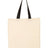 Q-Tees Economical Tote with Contrast-Color Handles - Q-Tees QTB6000 Q-Tees Natural/ Black One Size