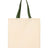 Q-Tees Economical Tote with Contrast-Color Handles - Q-Tees QTB6000 Q-Tees Natural/ Forest One Size