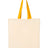 Q-Tees Economical Tote with Contrast-Color Handles - Q-Tees QTB6000 Q-Tees Natural/ Gold One Size
