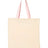 Q-Tees Economical Tote with Contrast-Color Handles - Q-Tees QTB6000 Q-Tees Natural/ Light Pink One Size