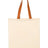 Q-Tees Economical Tote with Contrast-Color Handles - Q-Tees QTB6000 Q-Tees Natural/ Texas Orange One Size