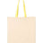 Q-Tees Economical Tote with Contrast-Color Handles - Q-Tees QTB6000 Q-Tees Natural/ Yellow One Size