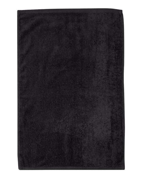 Q-Tees Deluxe Hemmed Hand Towel - Q-Tees T300 Q-Tees Black One Size