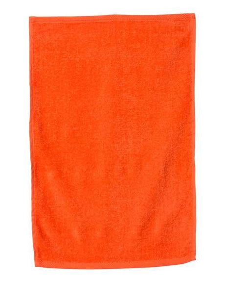 Q-Tees Deluxe Hemmed Hand Towel - Q-Tees T300 Q-Tees Orange One Size