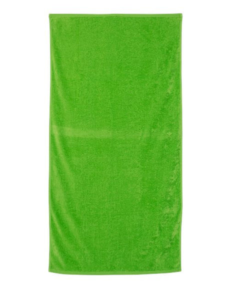 Q-Tees Velour Beach Towel - Q-Tees QV3060 Q-Tees Lime One Size