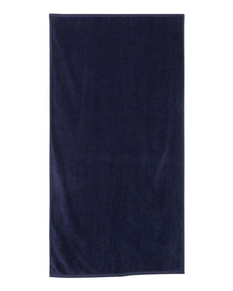 Q-Tees Velour Beach Towel - Q-Tees QV3060 Q-Tees Navy One Size