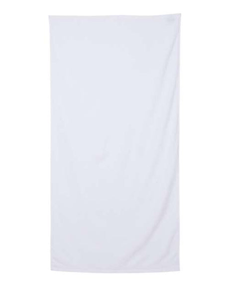 Q-Tees Velour Beach Towel - Q-Tees QV3060 Q-Tees White One Size