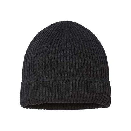 Atlantis Headwear Sustainable Finish Edge Cuffed Beanie - Atlantis Headwear MAPLE Atlantis Headwear Black One Size