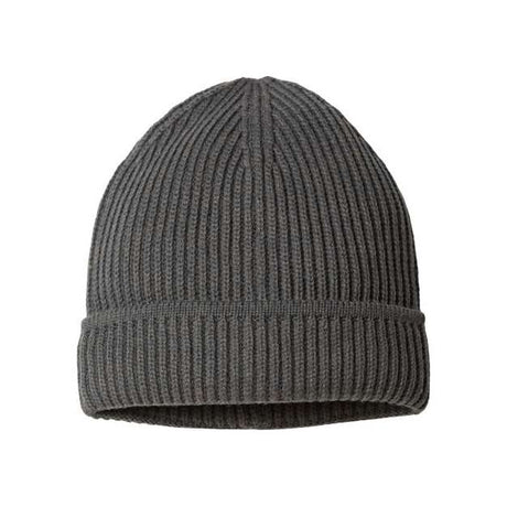 Atlantis Headwear Sustainable Finish Edge Cuffed Beanie - Atlantis Headwear MAPLE Atlantis Headwear Dark Grey One Size
