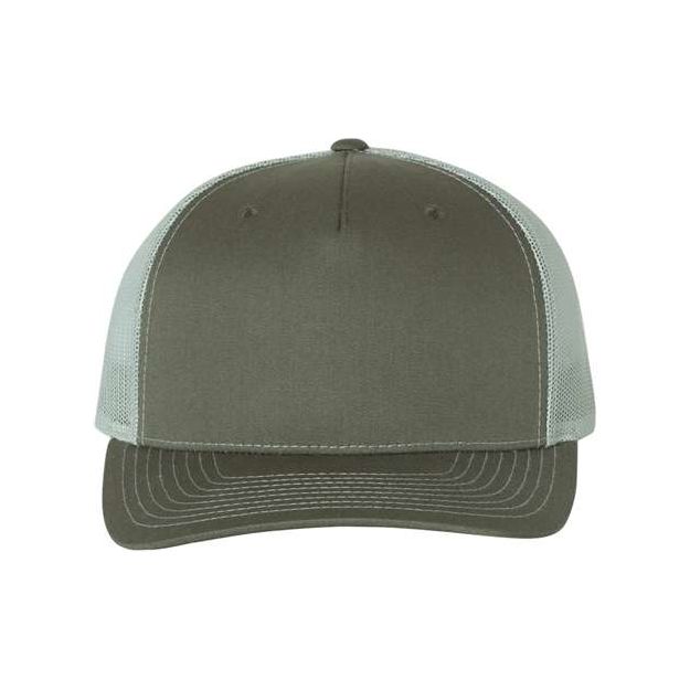 Richardson Five-Panel Trucker Cap - Richardson 112FP Richardson Beetle/ Quarry Adjustable