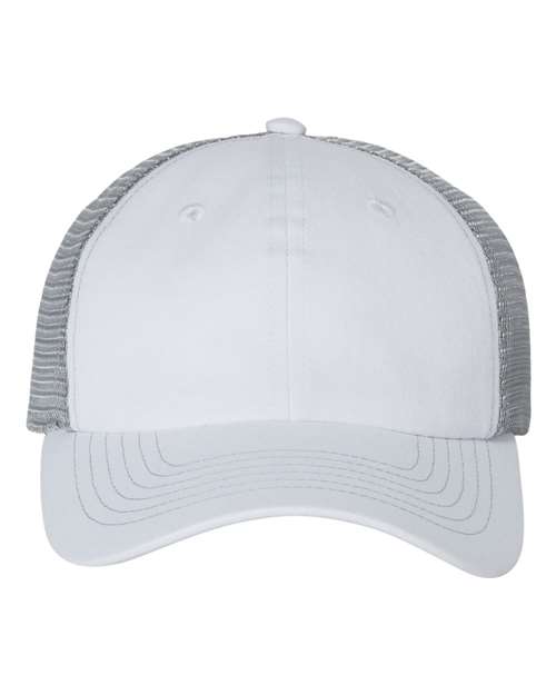 Valucap Contrast-Stitch Mesh-Back Cap - Valucap 3100 Valucap White/ Grey Adjustable