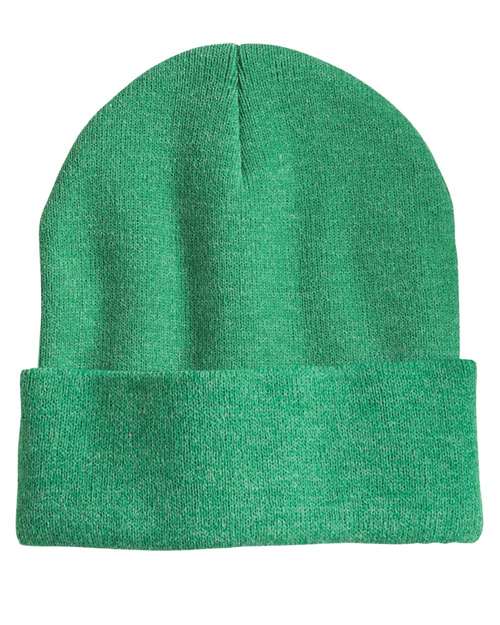 Sportsman 12" Solid Cuffed Beanie - Sportsman SP12 Sportsman Heather Kelly One Size