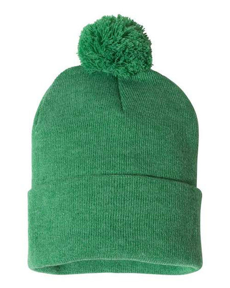 Sportsman 12" Pom-Pom Cuffed Beanie - Sportsman SP15 Sportsman Heather Kelly One Size