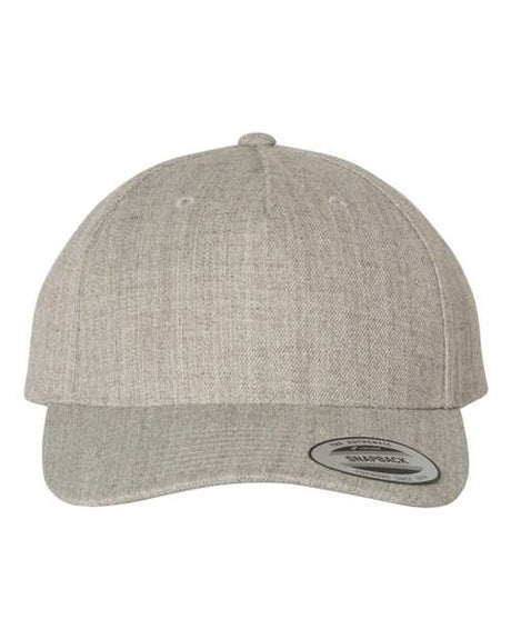 YP Classics Premium Five-Panel Curved Bill Snapback Cap - Yupoong 5789M