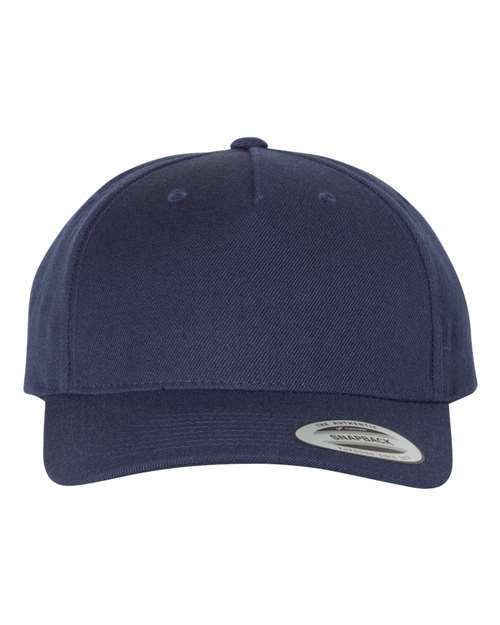 YP Classics Premium Five-Panel Curved Bill Snapback Cap - Yupoong 5789M