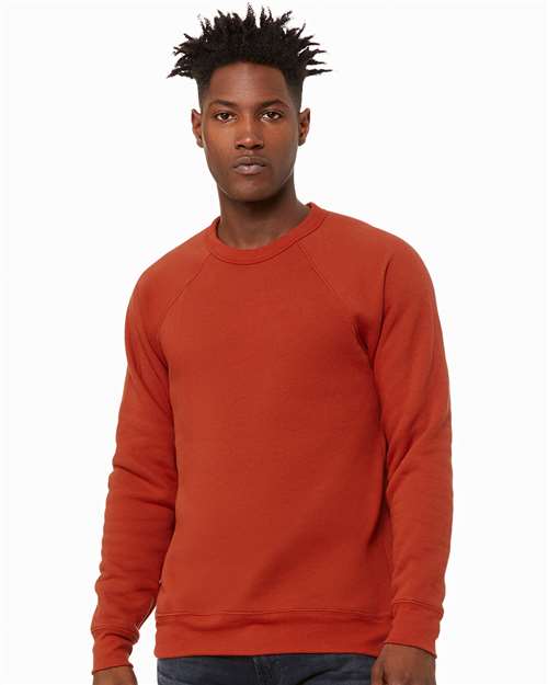 Bella + Canvas 3901 Unisex Sponge Fleece Raglan Crewneck Sweatshirt