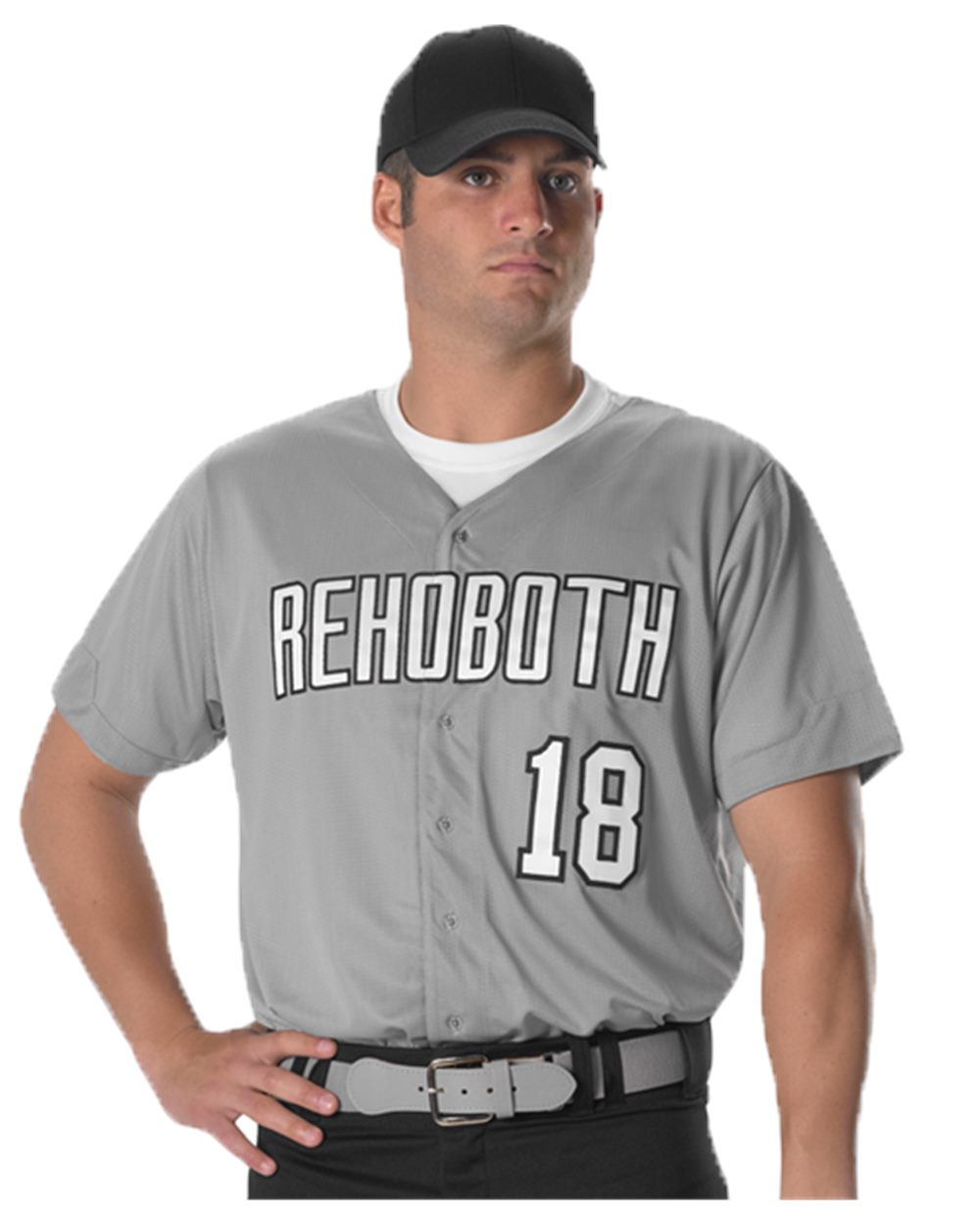 Alleson Athletic Men's Full Button Lightweight Baseball Jersey - Alleson Athletic 52MBFJ