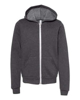 Bella + Canvas 3739Y Youth Sponge Fleece Full-Zip Hoodie Sweatshirt